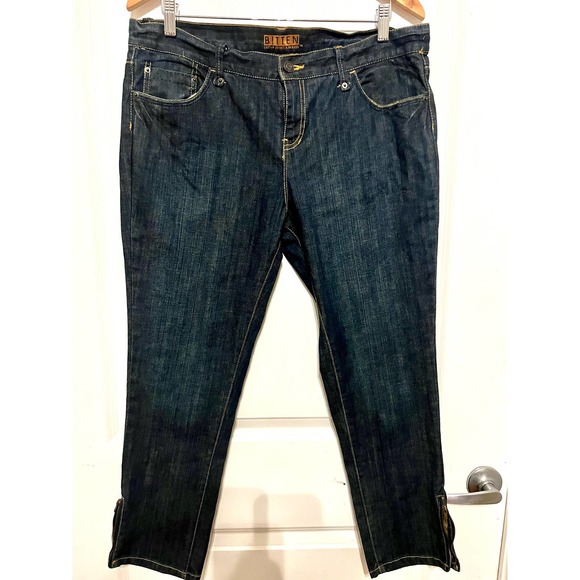 Bitten  Sarah Jessica Parker Ankle Jeans with Zipper - Size 14 New Without Tags - Picture 1 of 8